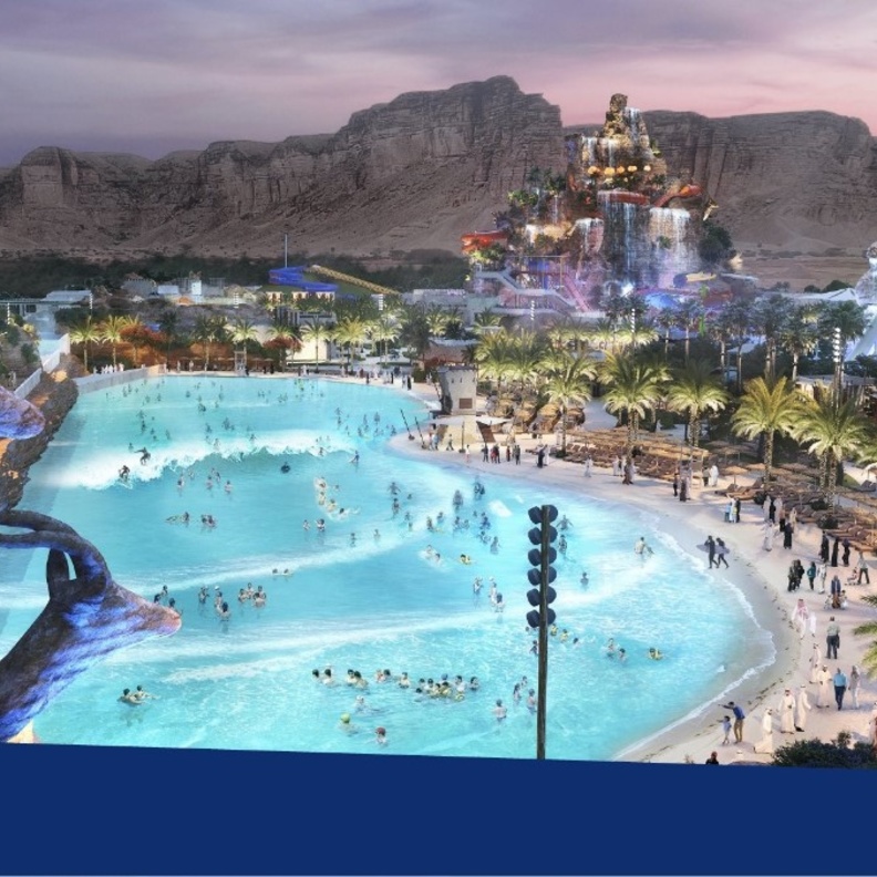 "القدية" تحتضن إنشاء أول منتزه ترفيهي للألعاب المائية في المملكة والأكبر في المنطقة