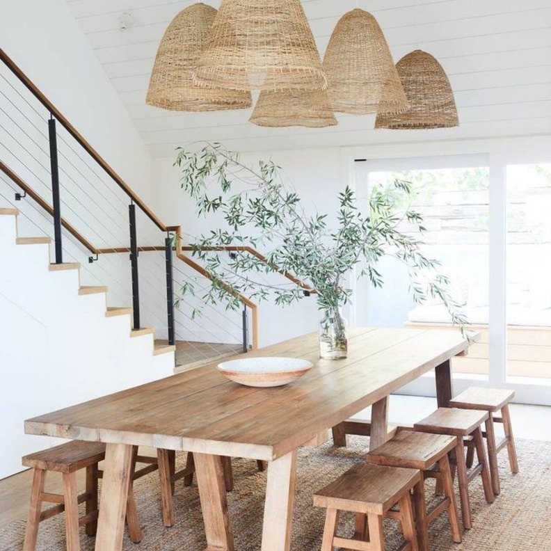 ثريات من القش الطبيعي