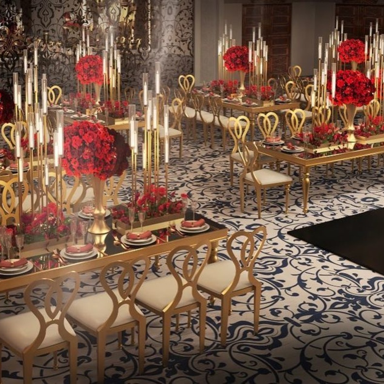 ديكورات حفلات زفاف مميزة بالزهور الحمراء لعروس يوم الحب 2022 باللون الاحمر من تنفيذ Jam Wedding Planner   (1)