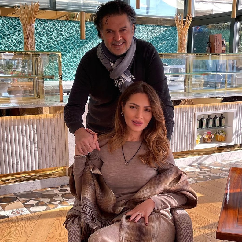 راغب علامة وزوجته جيهان علامة - صورة من انستغرام جيهان علامة