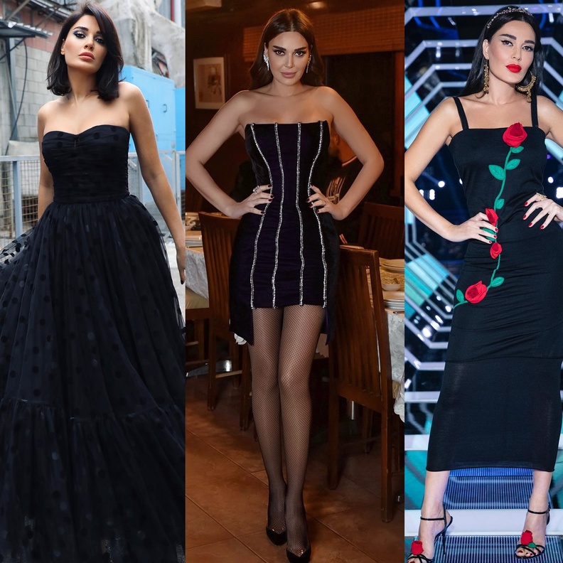 سيرين عبد النور في فساتين سوداء 