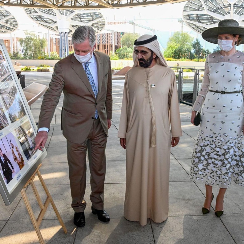 الملك فيليب والملكة ماتيلد يزوران معرض إكسبو 2020