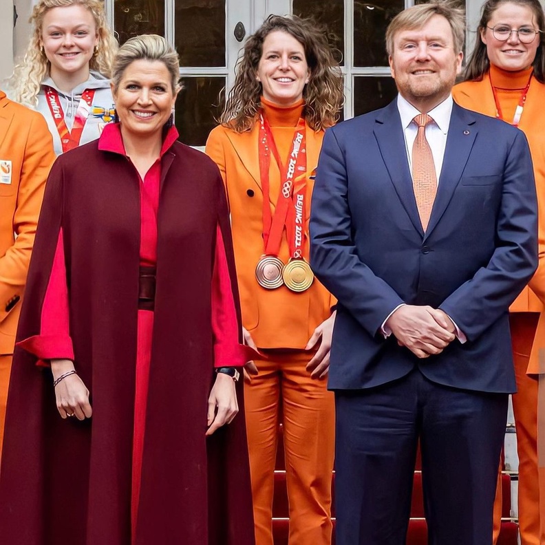 ملك وملكة هولندا يستقبلان الفائزين بميداليات دورة الألعاب الأولمبية الشتوية في بكين 2022