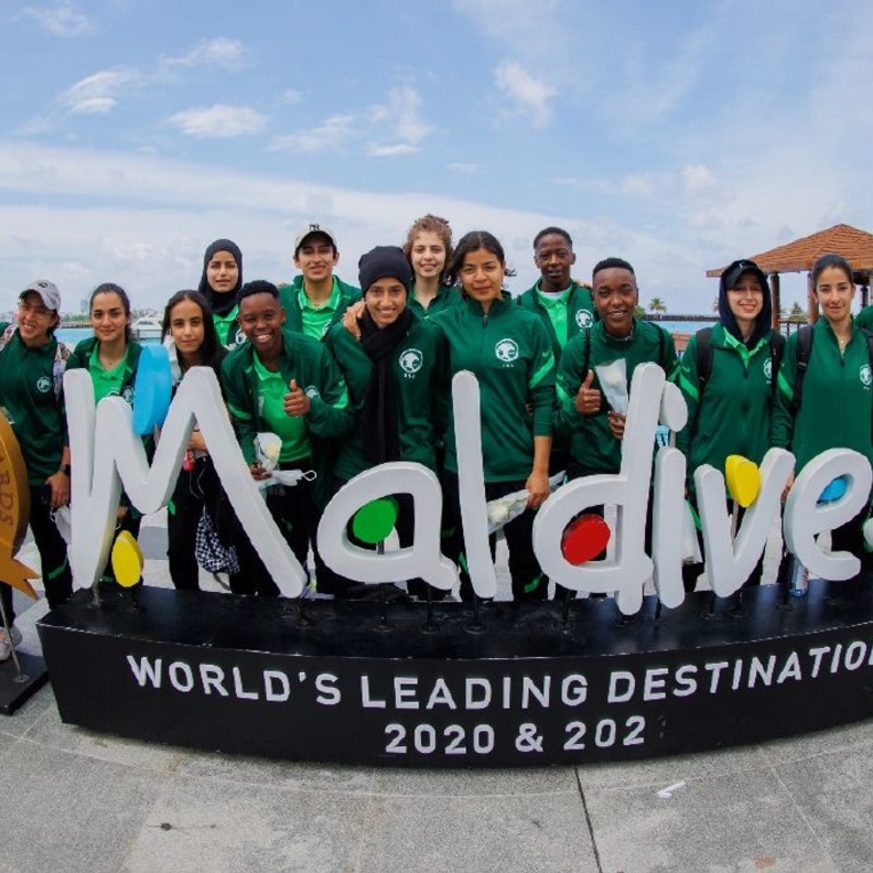 المنتخب الوطني الأول للسيدات يصل المالديف لخوض أولى مباراته الدولية بشكل رسمي