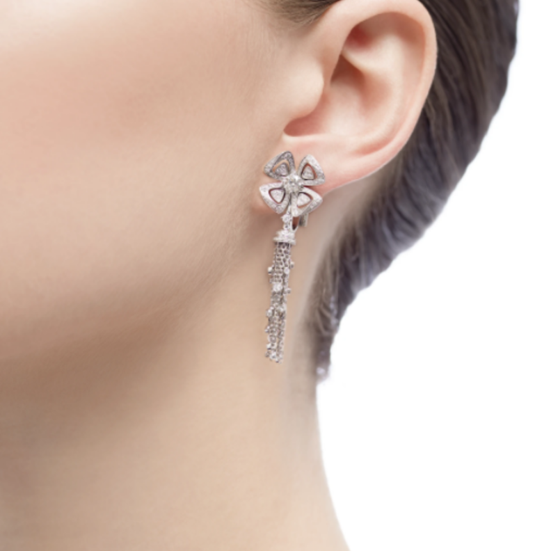 موديلات أقراط ألماس لإطلالة فخمة لعروس 2022