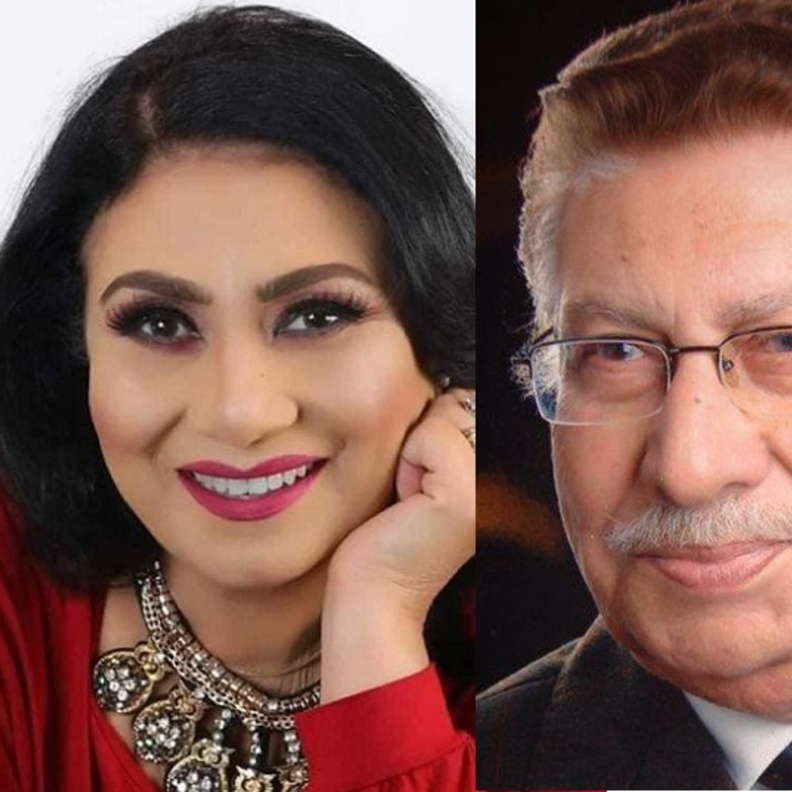 سلوى عثمان ووالدها عثمان محمد علي