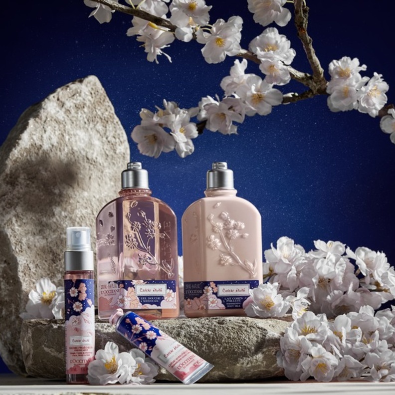 أزهار الكرز عندما تغمر سماء بروفانس المتلألئة الأزهار ببريق سحري وغامض