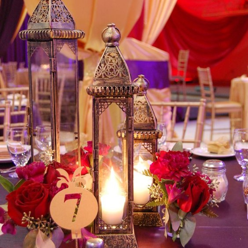 افكار لوضع الفوانيس في الزفاف 