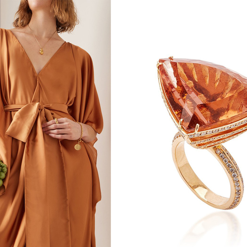 خاتم من كارما الخليل  Karma el Khalil وقفطان من Andres Otalora