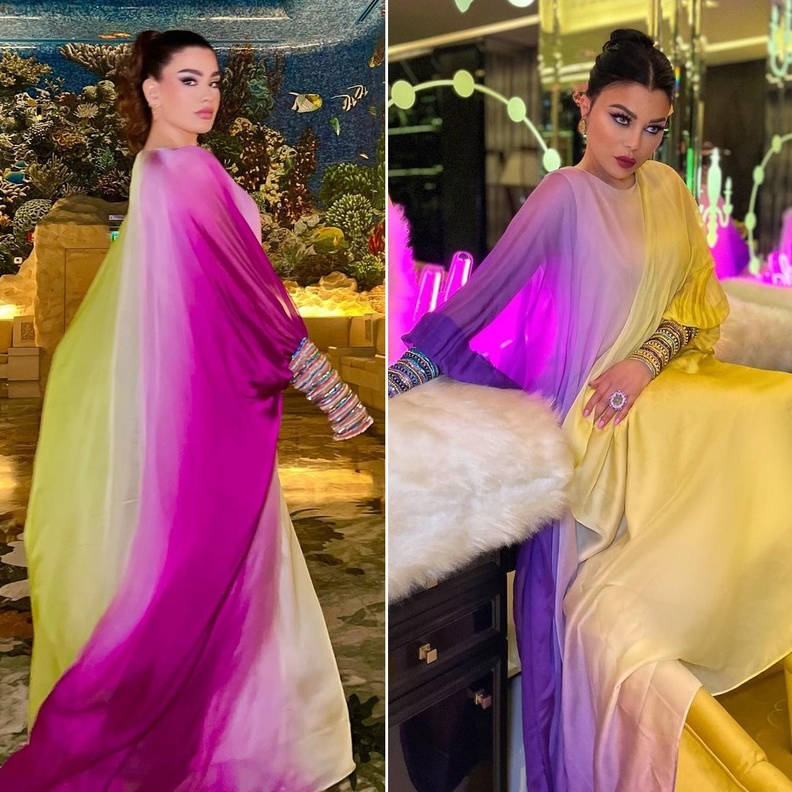 صور إطلالة رمضانية مميزة تجمع هيفاء وهبي وروان بن حسين من بدت أجمل