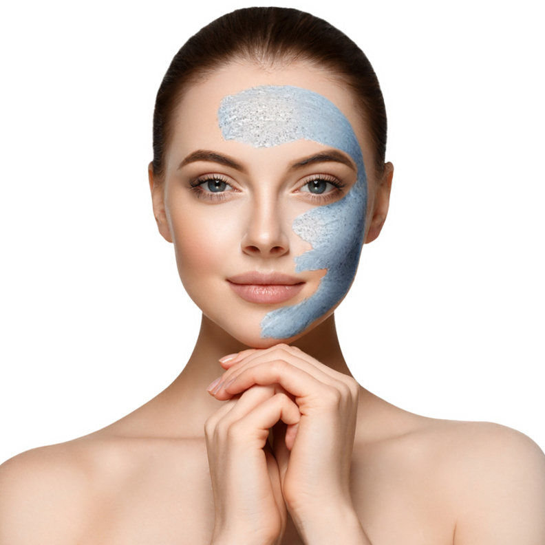 ماسك الطين لتنظيف بشرة المرأة في دقائق قبل عيد الفطر