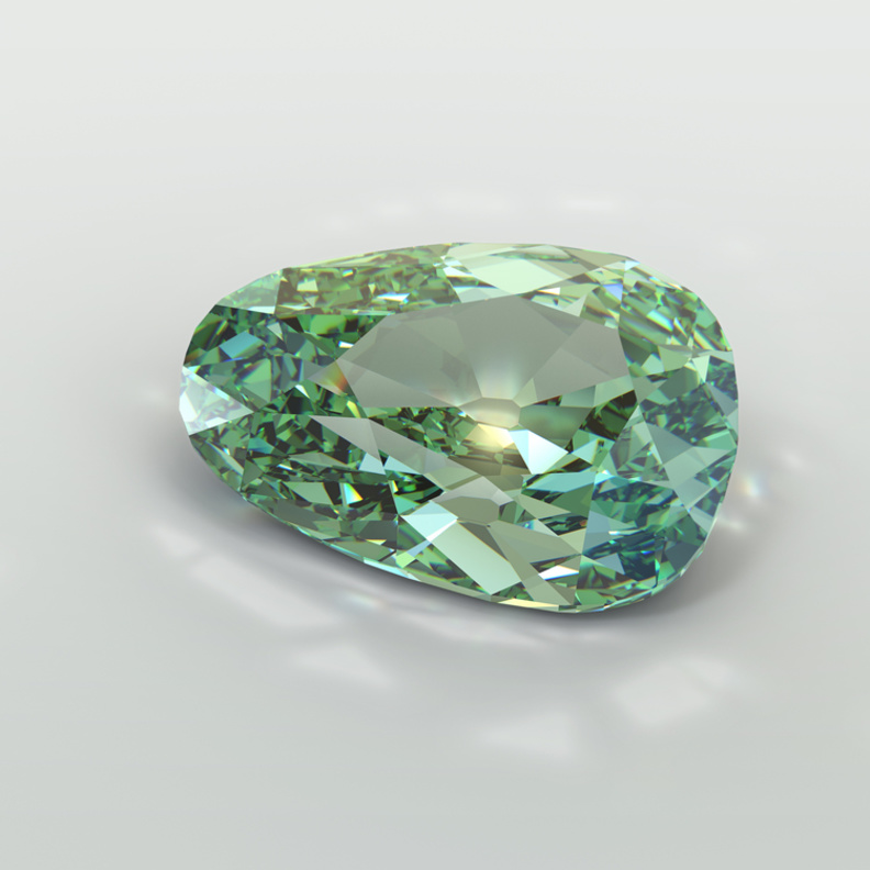 يُعتبر الألماس الأخضر  الطبيعي شديد الندرة