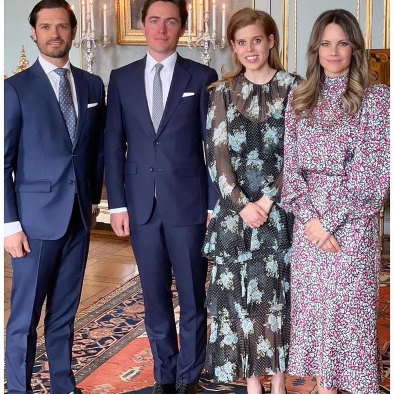 الأميرة بياتريس وزوجها ينفذان أول ارتباط ملكي لهما في السويد