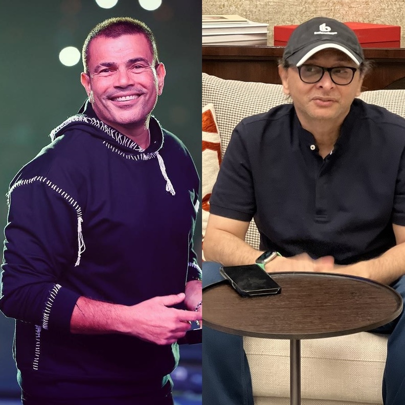 عبد المجيد عبد الله وعمرو دياب 