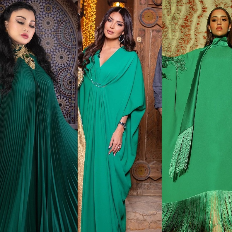 اطلالات النجمات بالاخضر في رمضان 