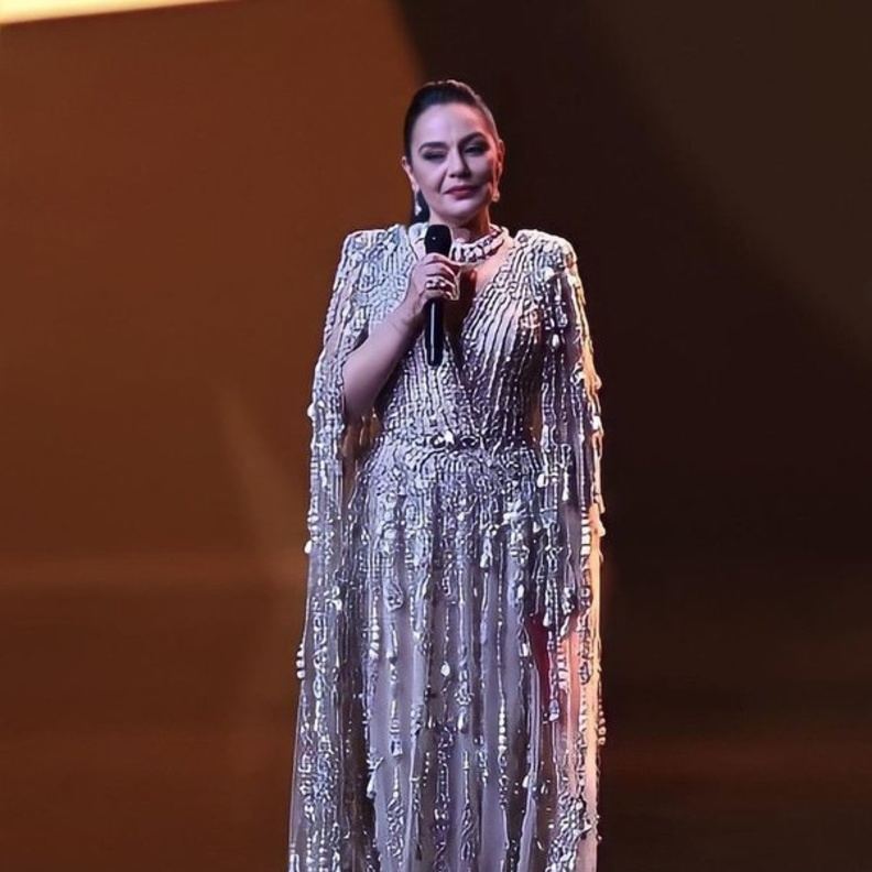 شريهان تتألق في حفل قرعة كأس العالم