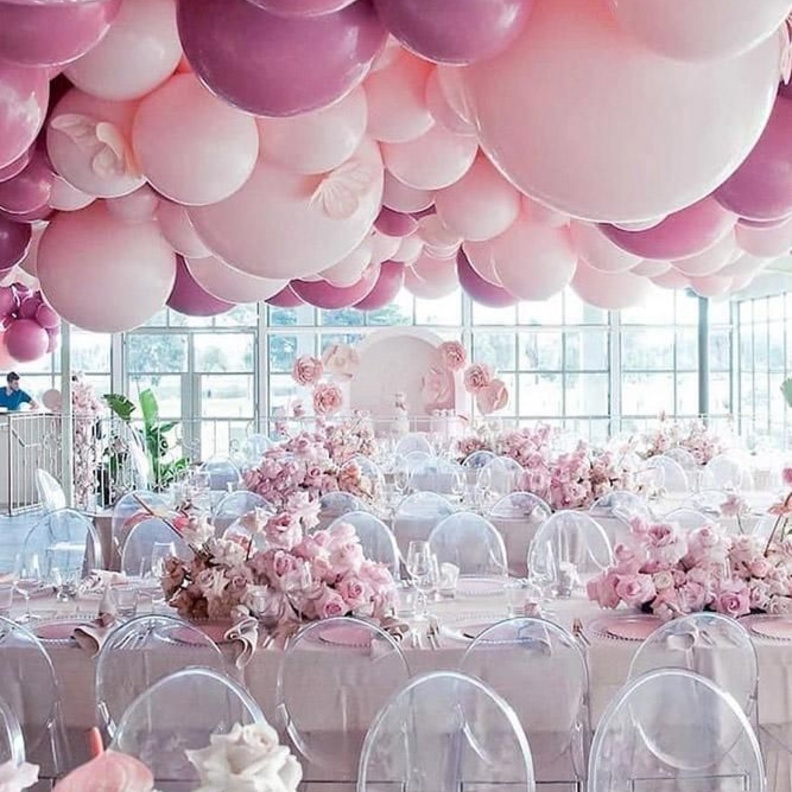 استخدام البالونات في تزيين حفلات الزفاف