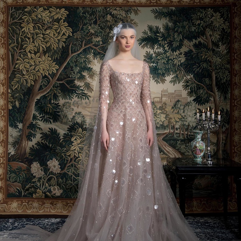 فساتين زفاف مرصعة بالكريستال@georgeshobeika