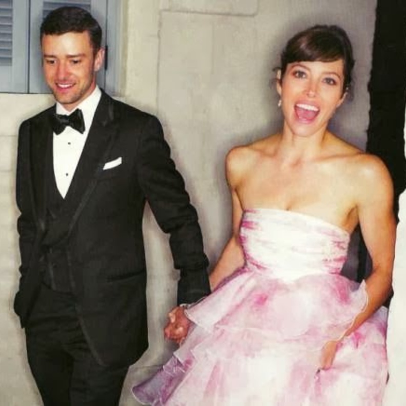 فستان زفاف جيسيكا بيل Jessica Biel وجاستين تيمبرليك Justin Timberlake