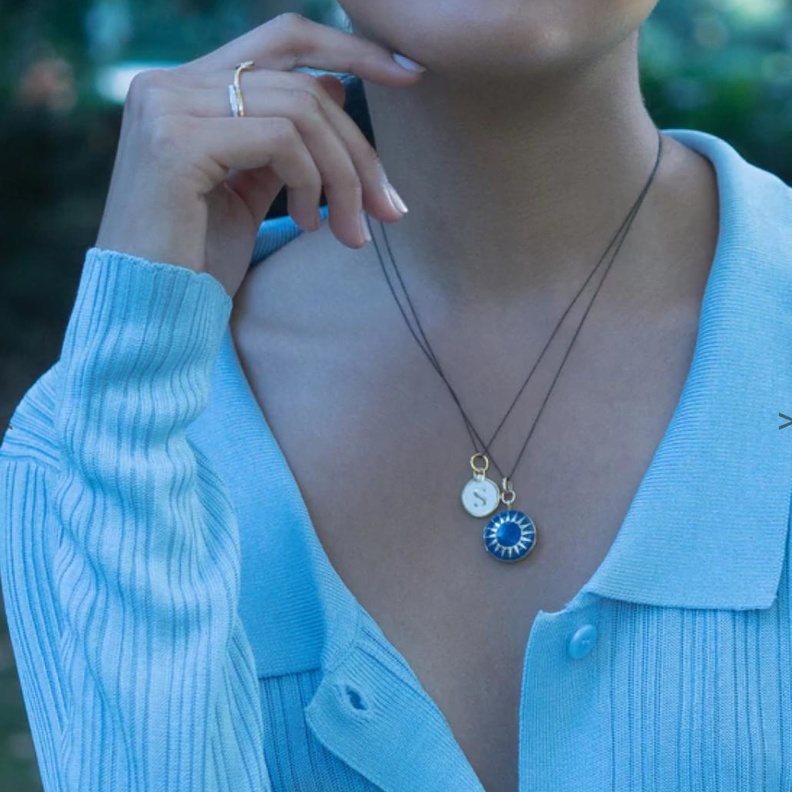 قلادة BLUE ENAMEL VERMEIL من Monica Rich Kosann