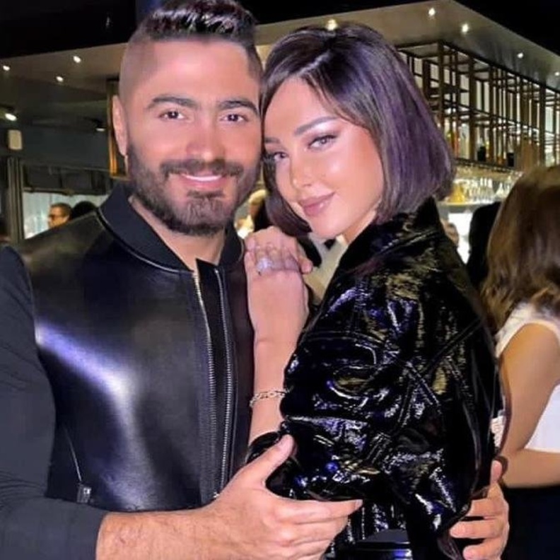 تامر حسني وبسمة بوسيل