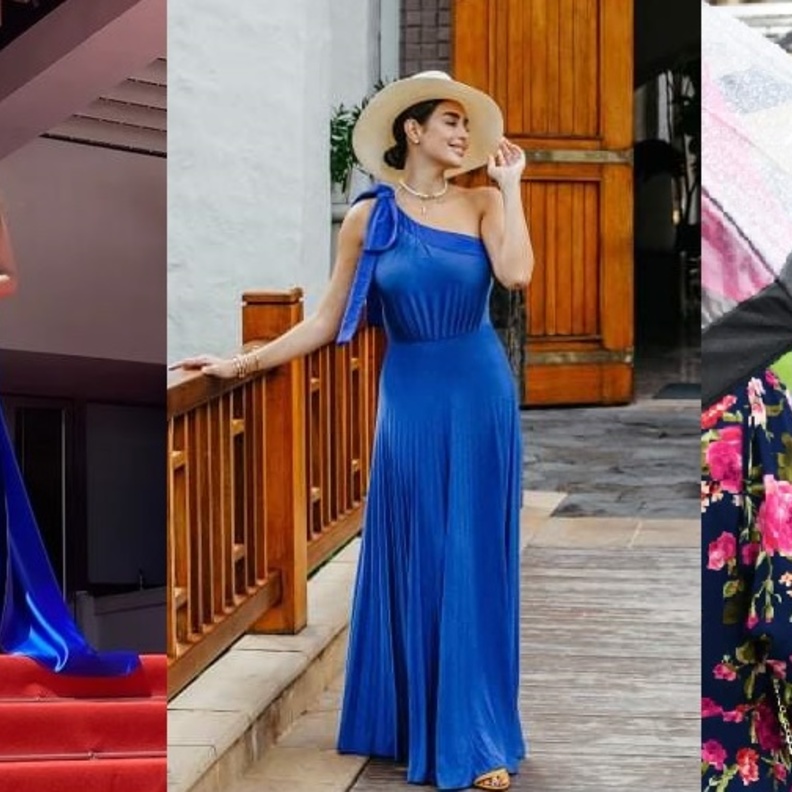 إطلالات النجمات باللون الأزرق