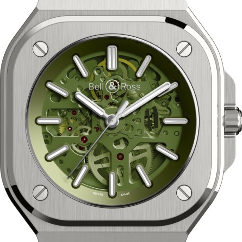 ساعة BR 05 Skeleton Green الهندسة الميكانيكية