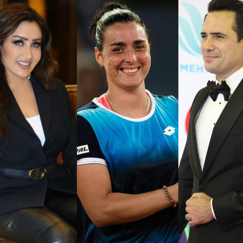 نجوم تونس يشاركون أنس جابر لحظة التتويج بلقب بطولة مدريد المفتوحة للتنس