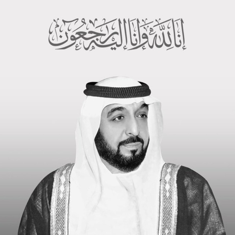 الشيخ محمد بن راشد والشيخ محمد بن زايد ينعيان رئيس الدولة الشيخ خليفة بن زايد