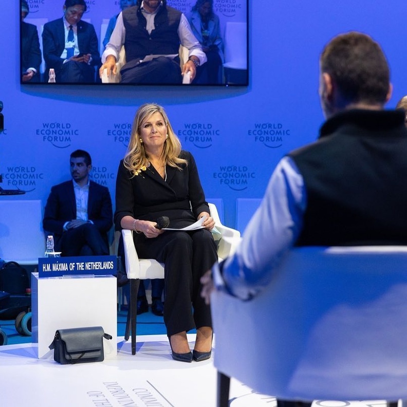 الملكة ماكسيما تشارك في اجتماعات المنتدى الاقتصادي العالمي في دافوس 2022