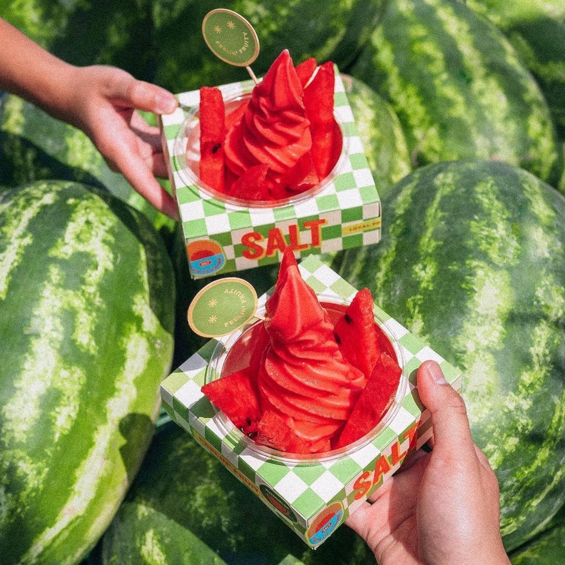 آيسكريم البطيخ الطازج من سولت