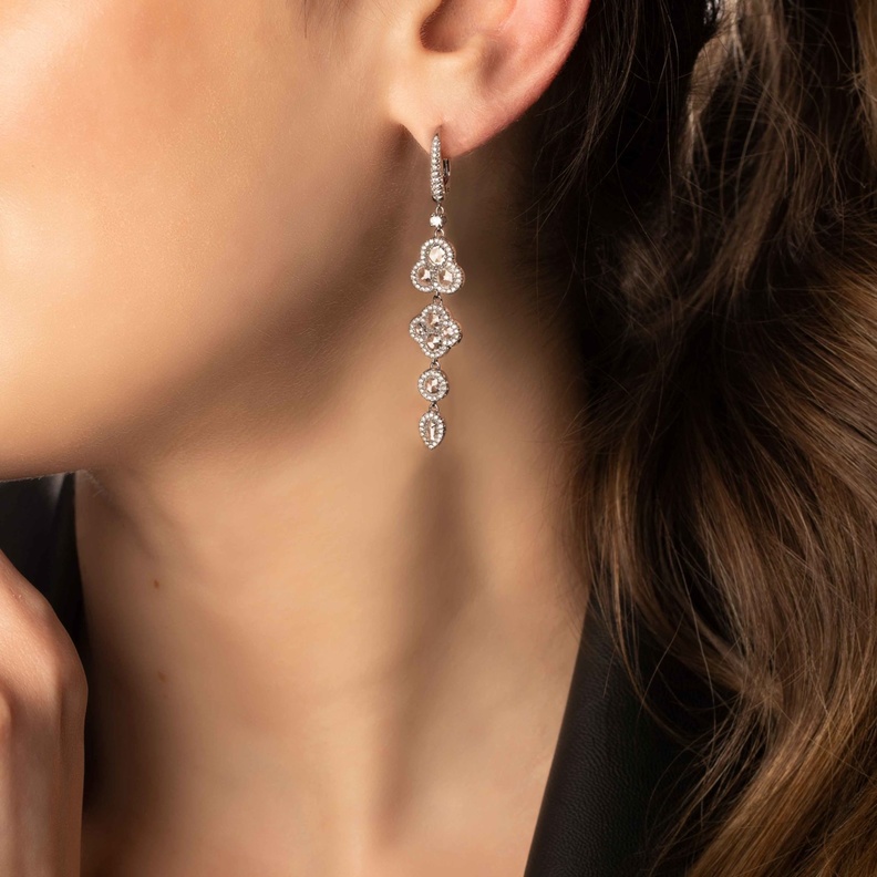 أقراط شانديلير فاخرة ديفيد موريس David Morris 