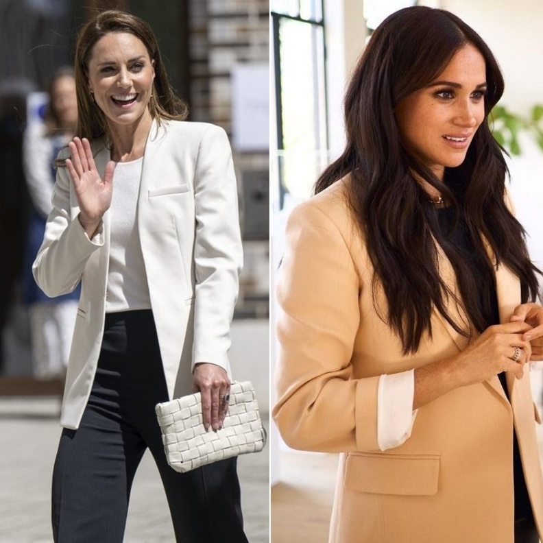 إطلالة كيت ميدلتون وميغان ماركل بالبدلة كل واحدة بأسلوب خاص ومميّز