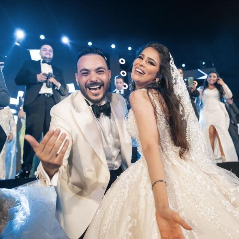 المخرج كريم مسلم في حفل زفافه