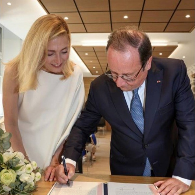 زواج الرئيس الفرنسي السابق فرانسوا هولاند والممثلة جولي غاييه سراً