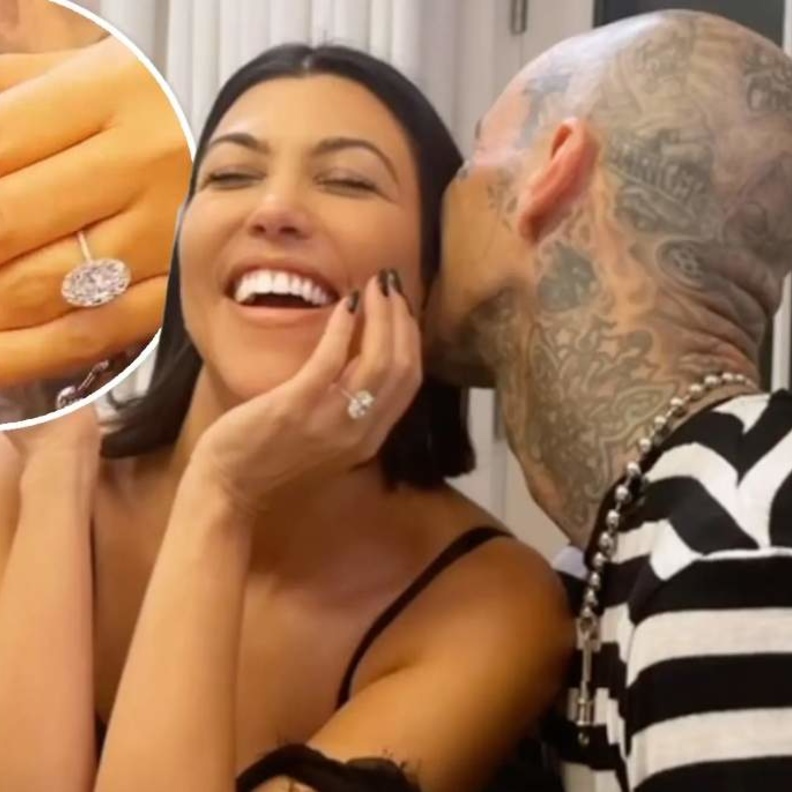 كورتني كارداشيان تكشف عن تشابه خاتمها مع خاتم ترافيس باركر