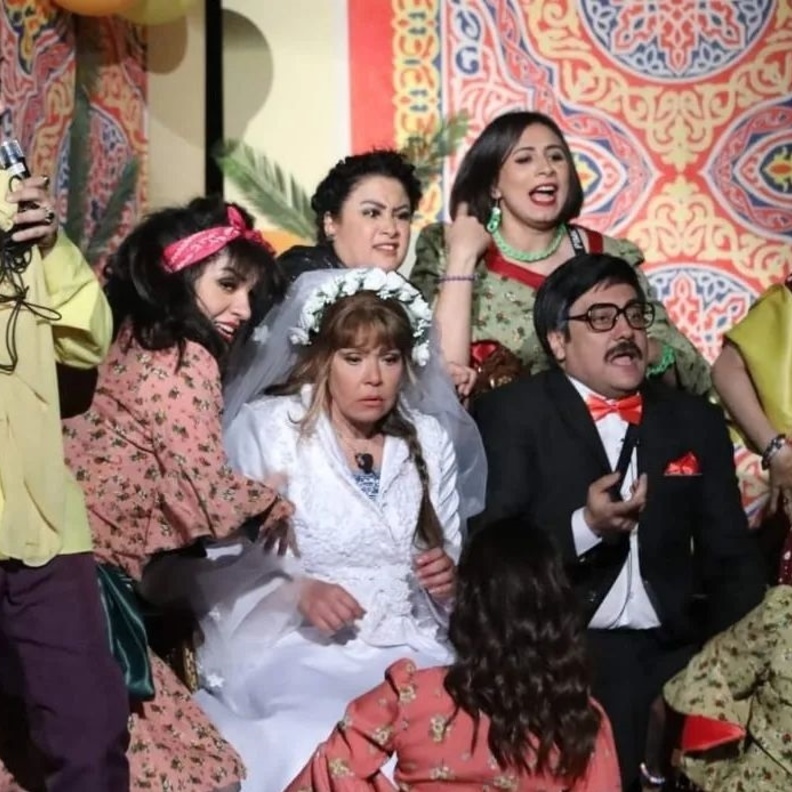 أبطال مسرحية "الحفيد"