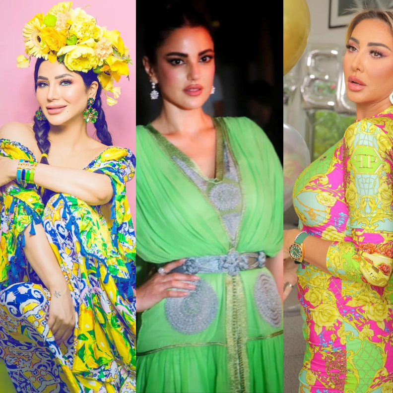 إطلالات اللون الأخضر