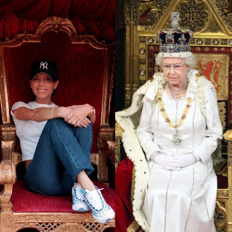 فيكتوريا بيكهام والملكة إليزابيث الثانية