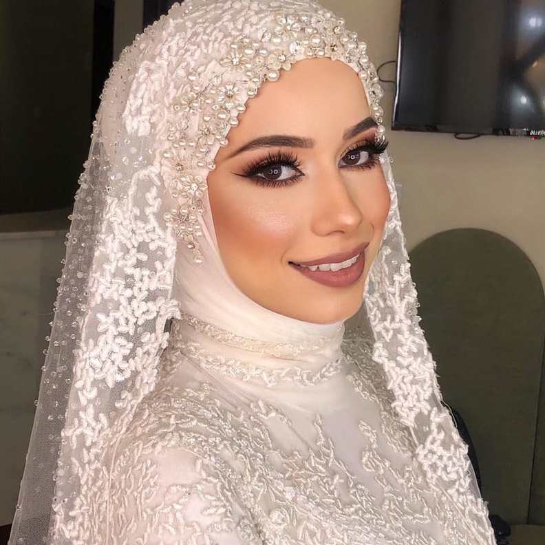 افكار لحجاب العروس من انستقرام