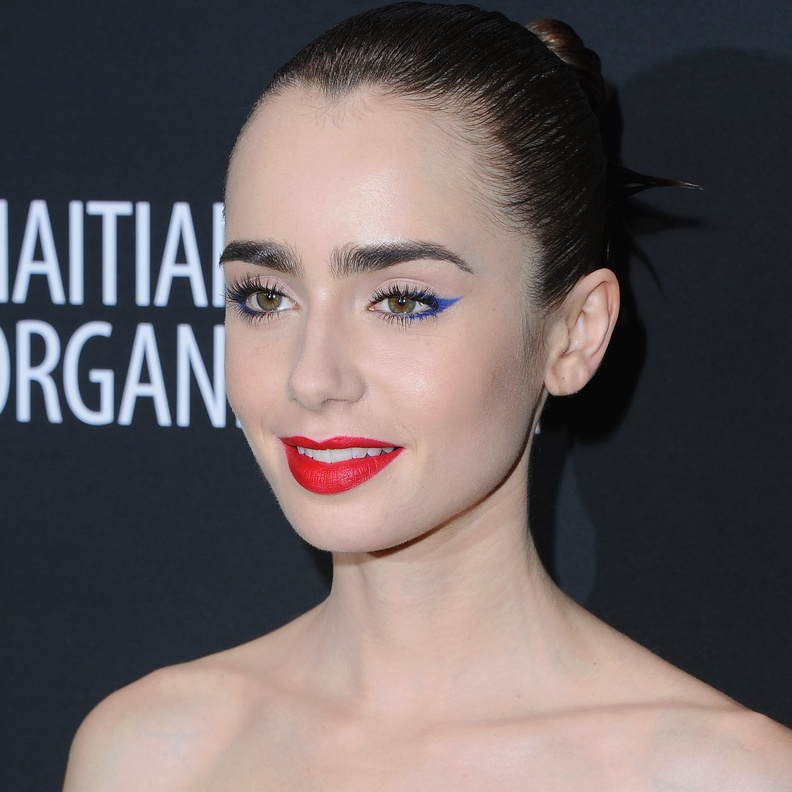الوان احمر شفاه حمراء قوية من وحي إطلالات Lily Collins