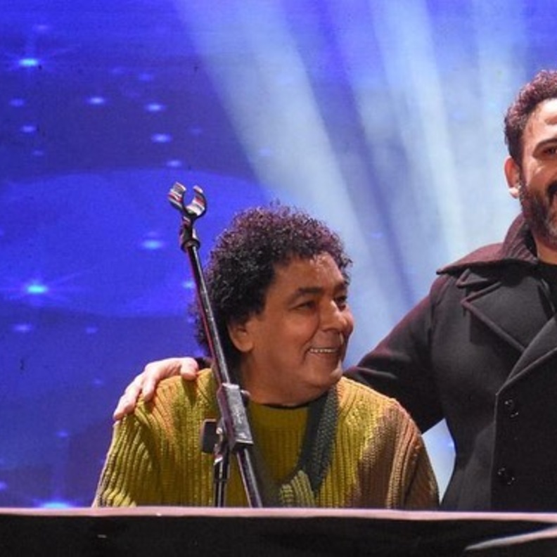 محمد منير وأكرم حسني