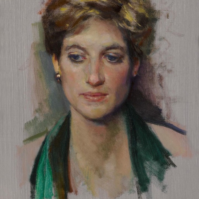 لوحة نادرة لديانا أميرة ويلز تٌعرض لأول مرة في معرض بلندن