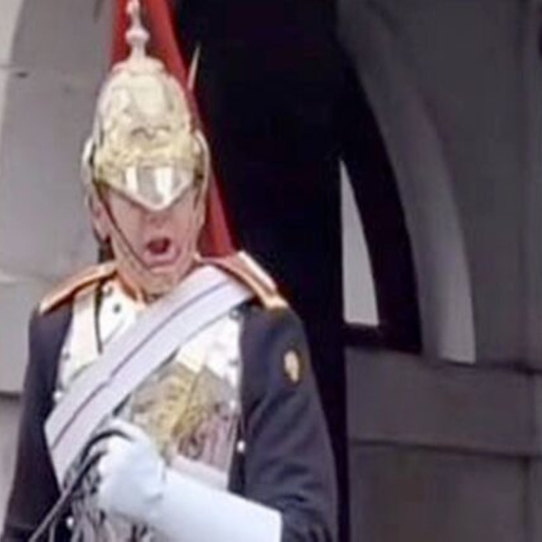 أحد حراس الملكة إليزابيث يصرخ في وجه سائحة