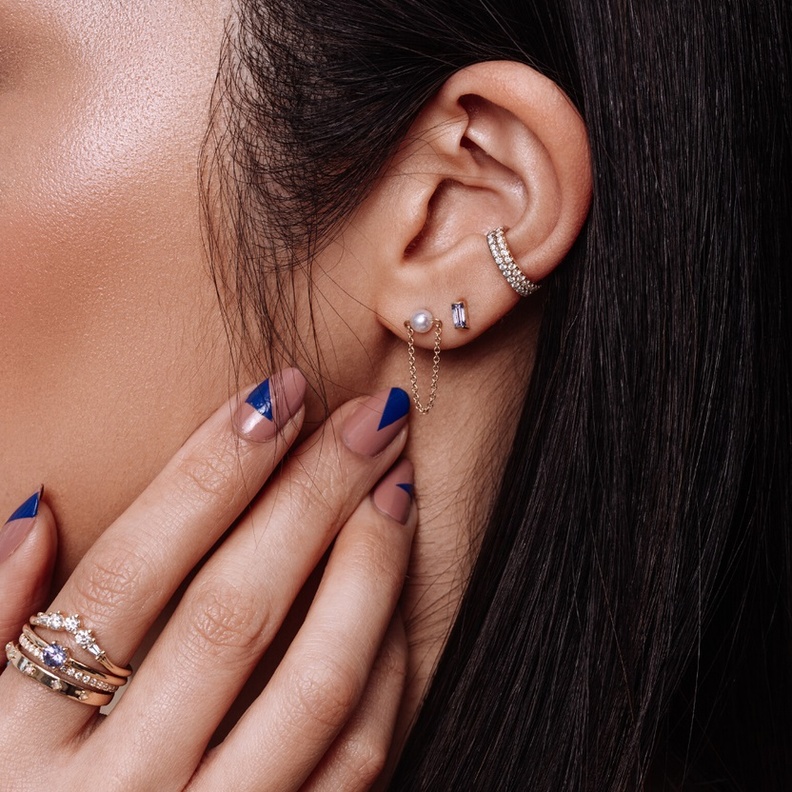 أروع الأقراط المرصعة بأحجار كريمة قطع باغيت لإطلالة يومية جذابة