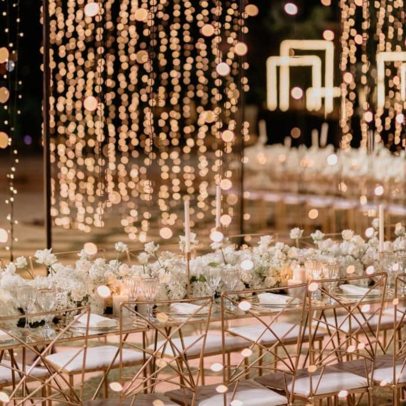 اضاءة حفل الزفاف من تنفيذ جويل حسون