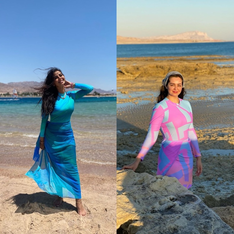 هبة مجدي ومنة عرفة 