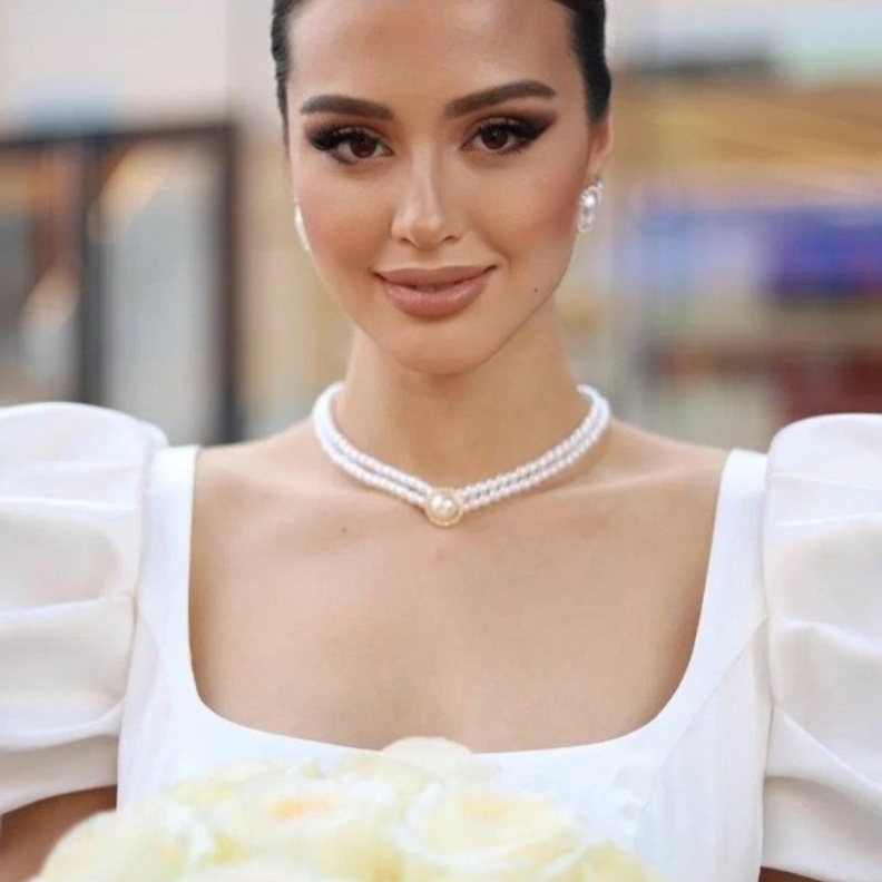 تفاصيل إطلالة "مريم ناظم" بعقد قرانها الثاني والاعلان عن حملها