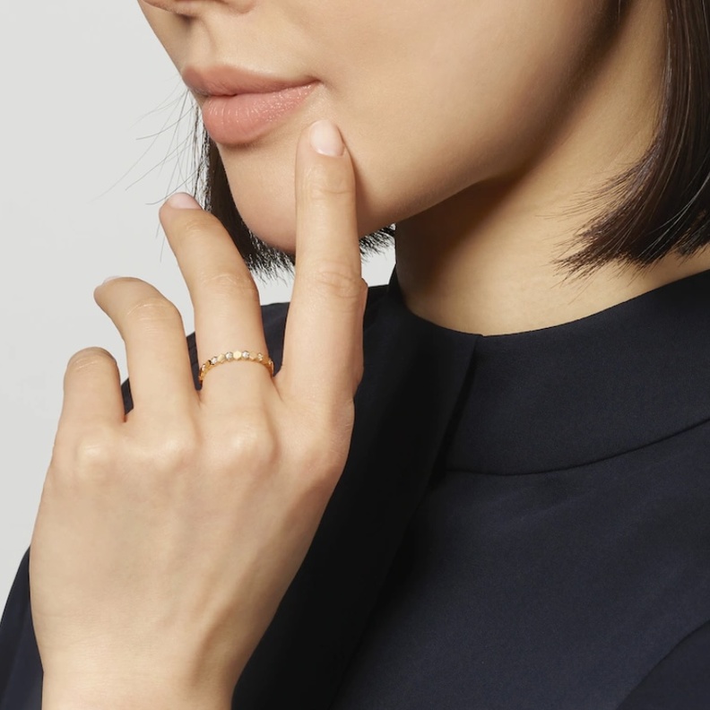 خاتم ذهبي راقي من شوميه 