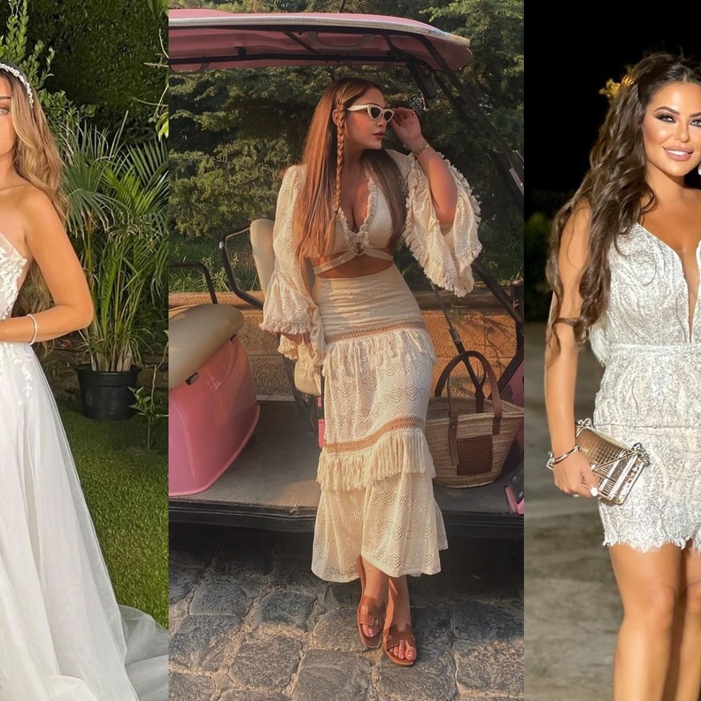 النجمات بالاطلالات الفاتحة